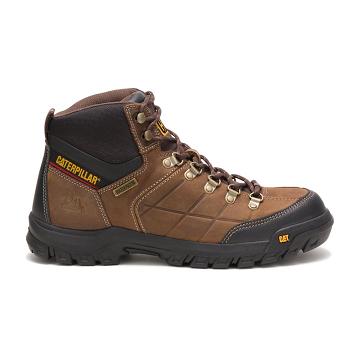 Men's Caterpillar Threshold Waterproof Safety Boots Brown | SG2365DN